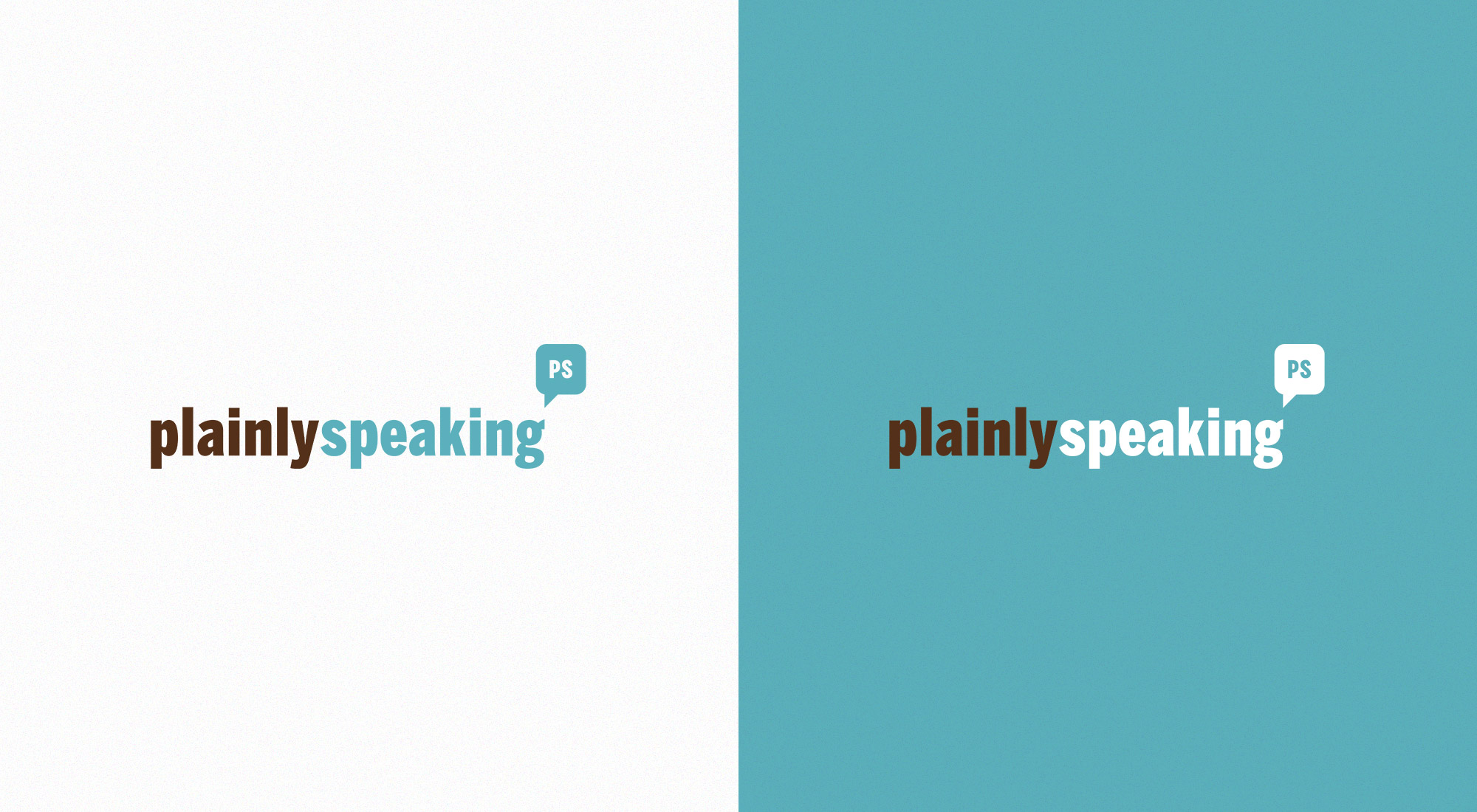Plainly Speaking Logo colour variations