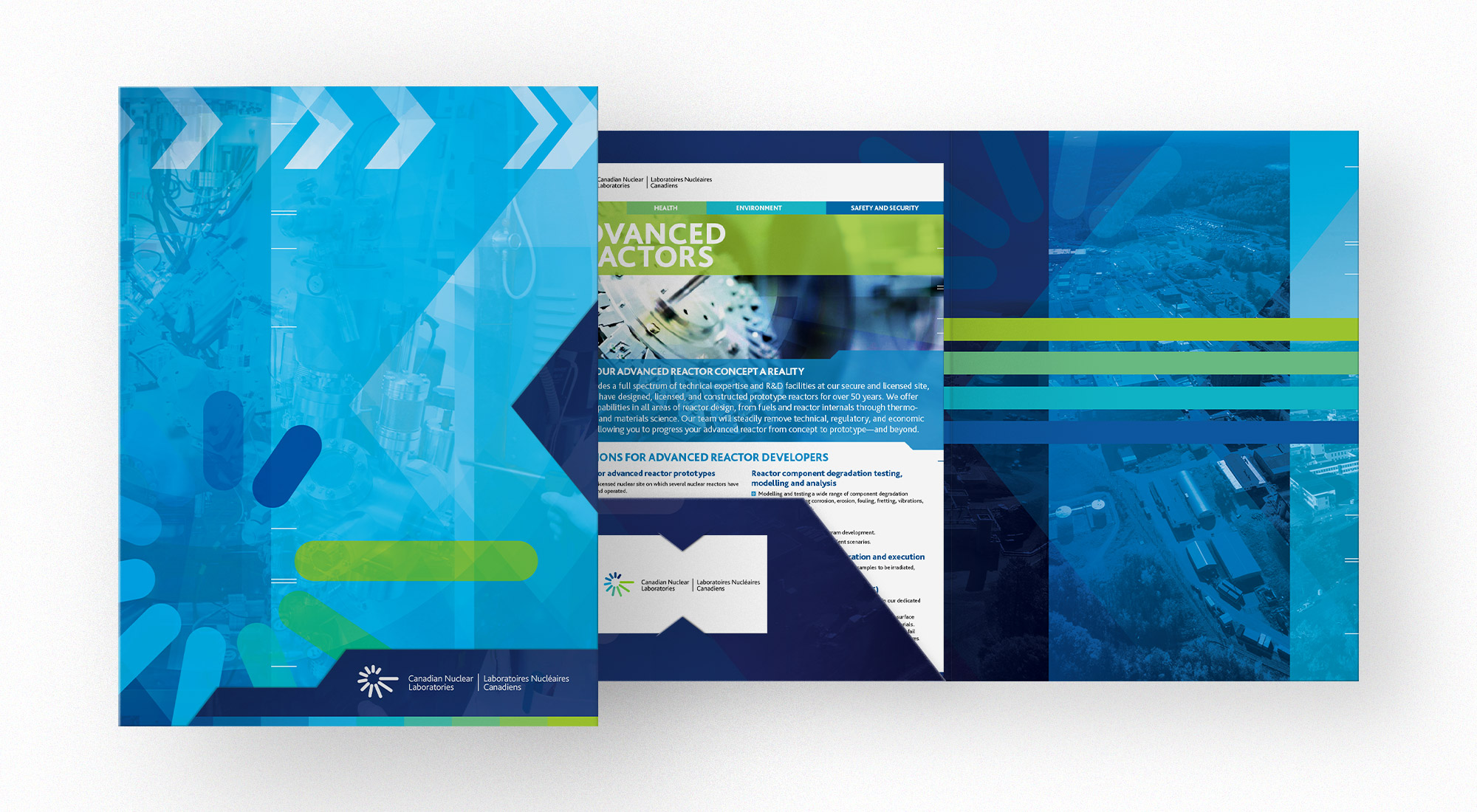 Canadian Nuclear Laboratories Cover and Interior Spread with infosheets