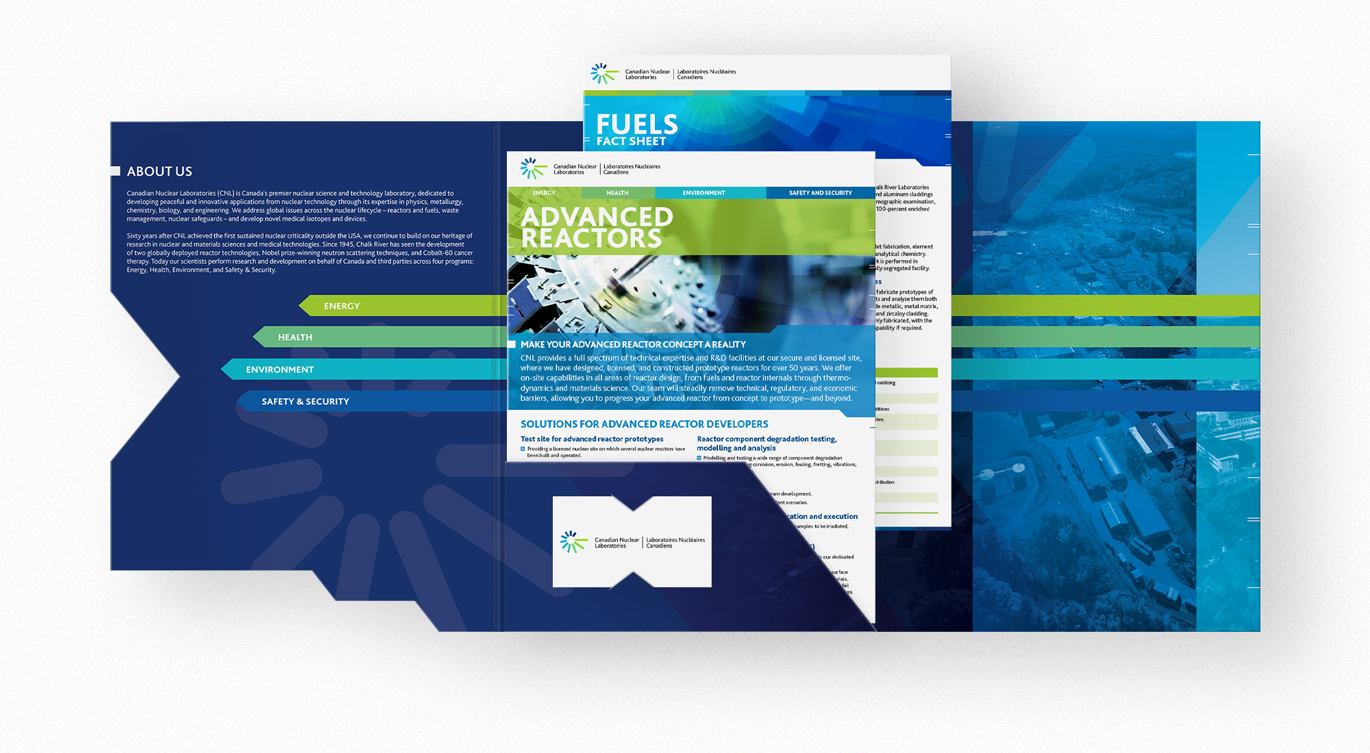 CNL Kitfolder Interior filled with two infosheets