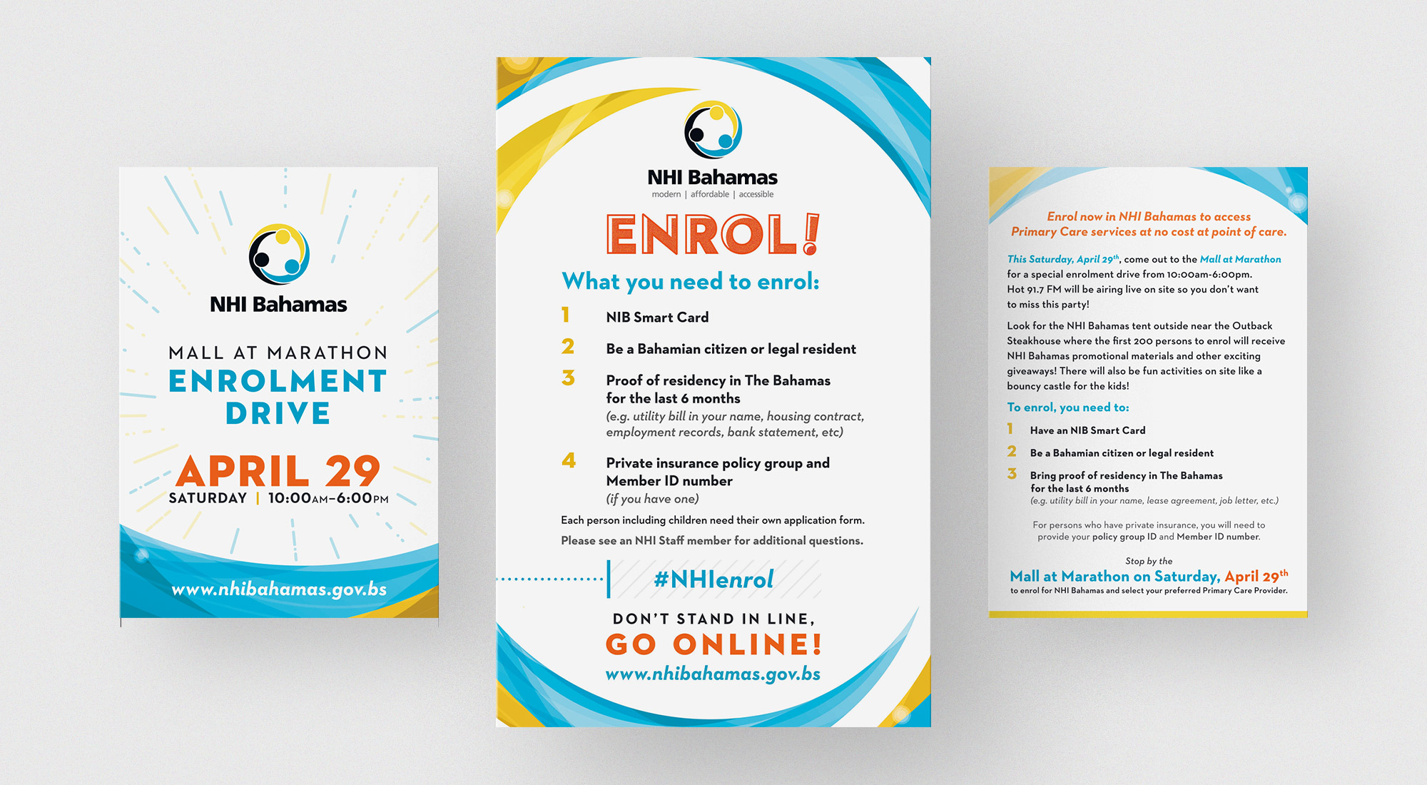NHI Bahamas Enrolment Print Ads