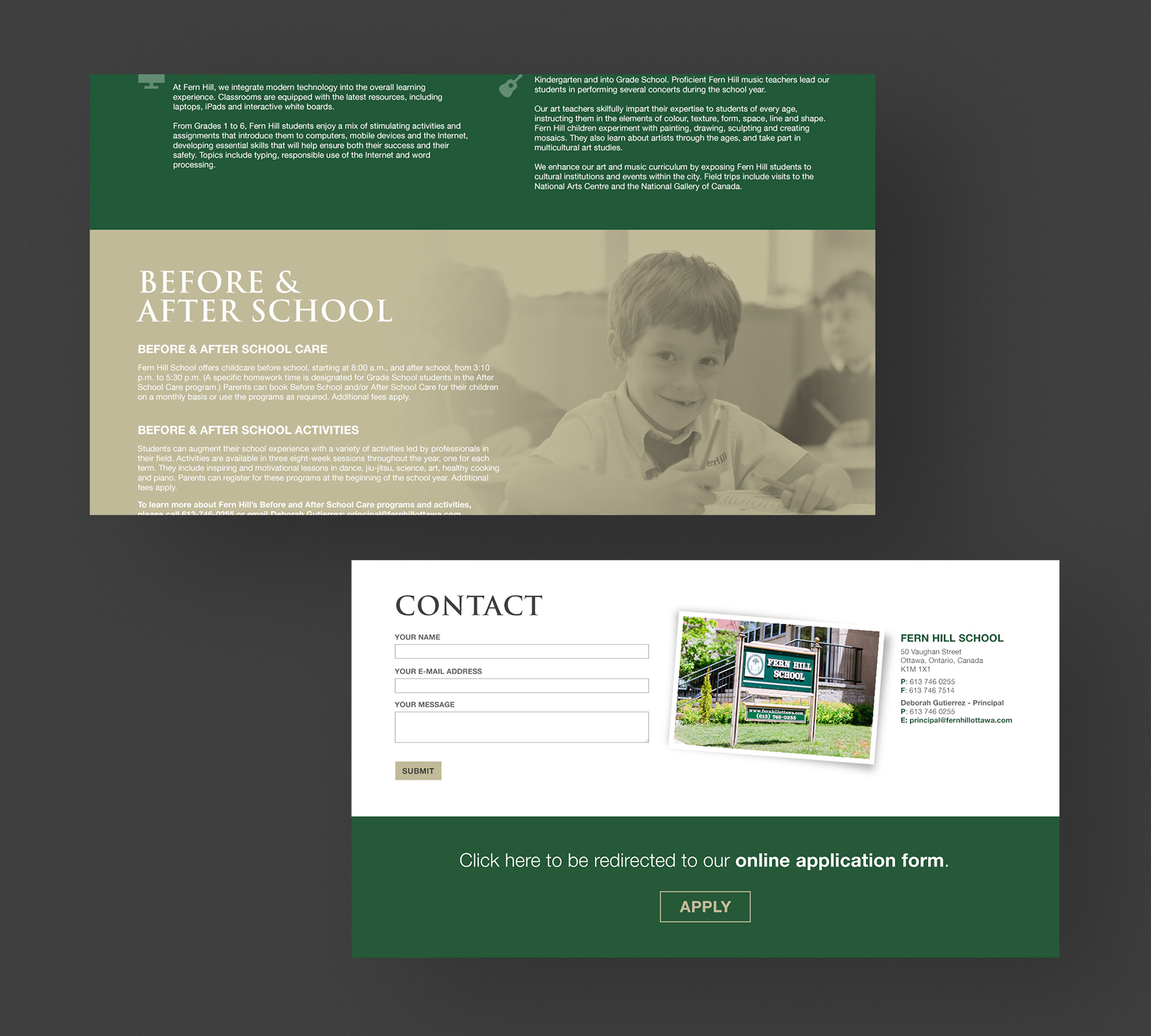 Site Elements – Contact
