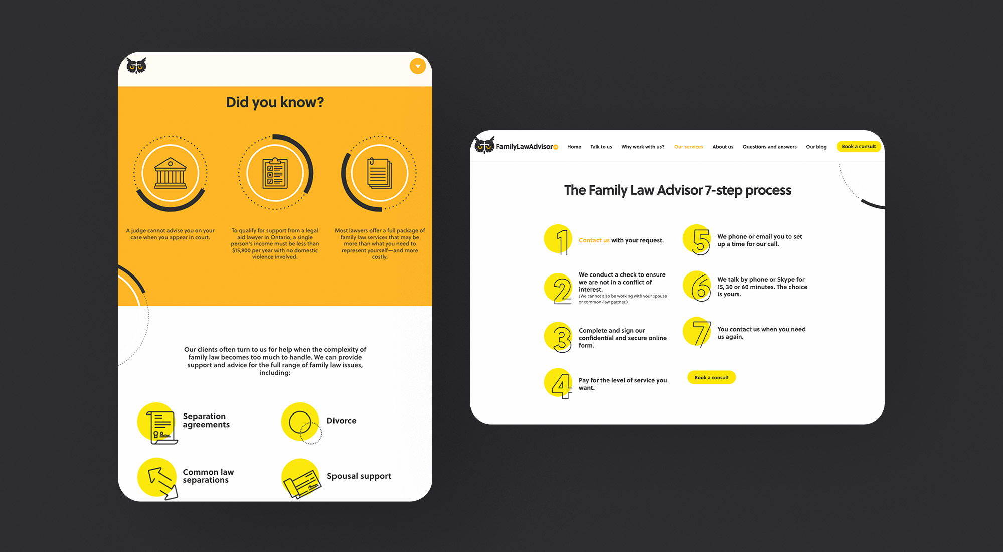 Family Law Advisor on Tablet