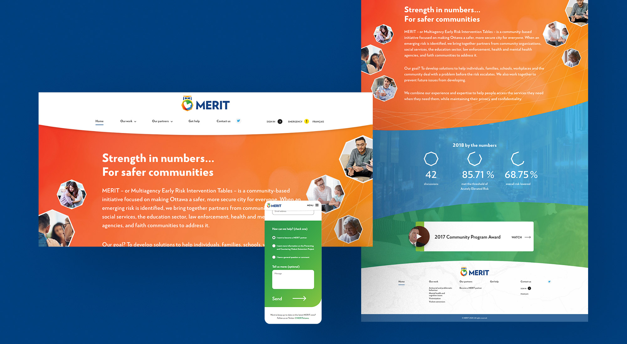 MERIT Ottawa Website on multiple devices