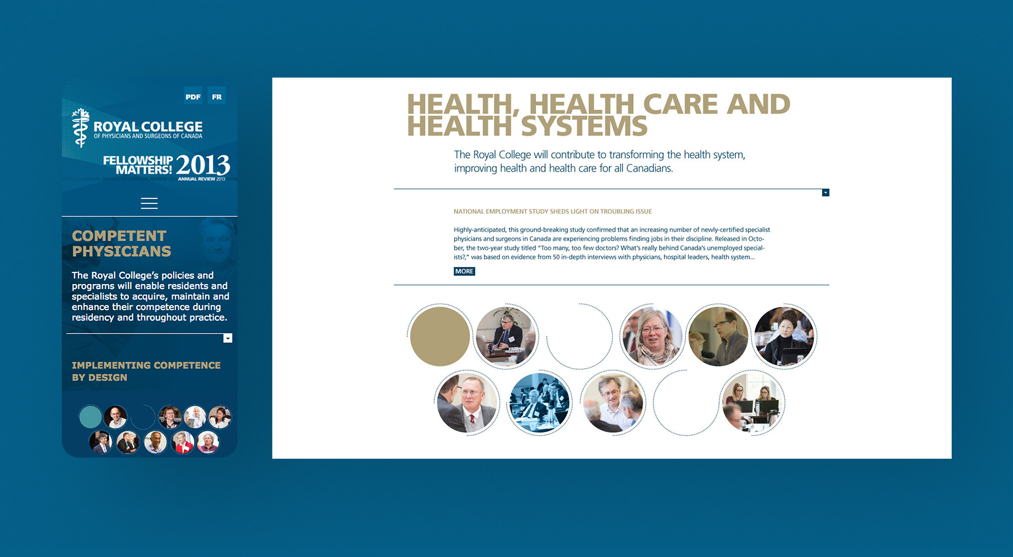 Royal College Website on multiple devices