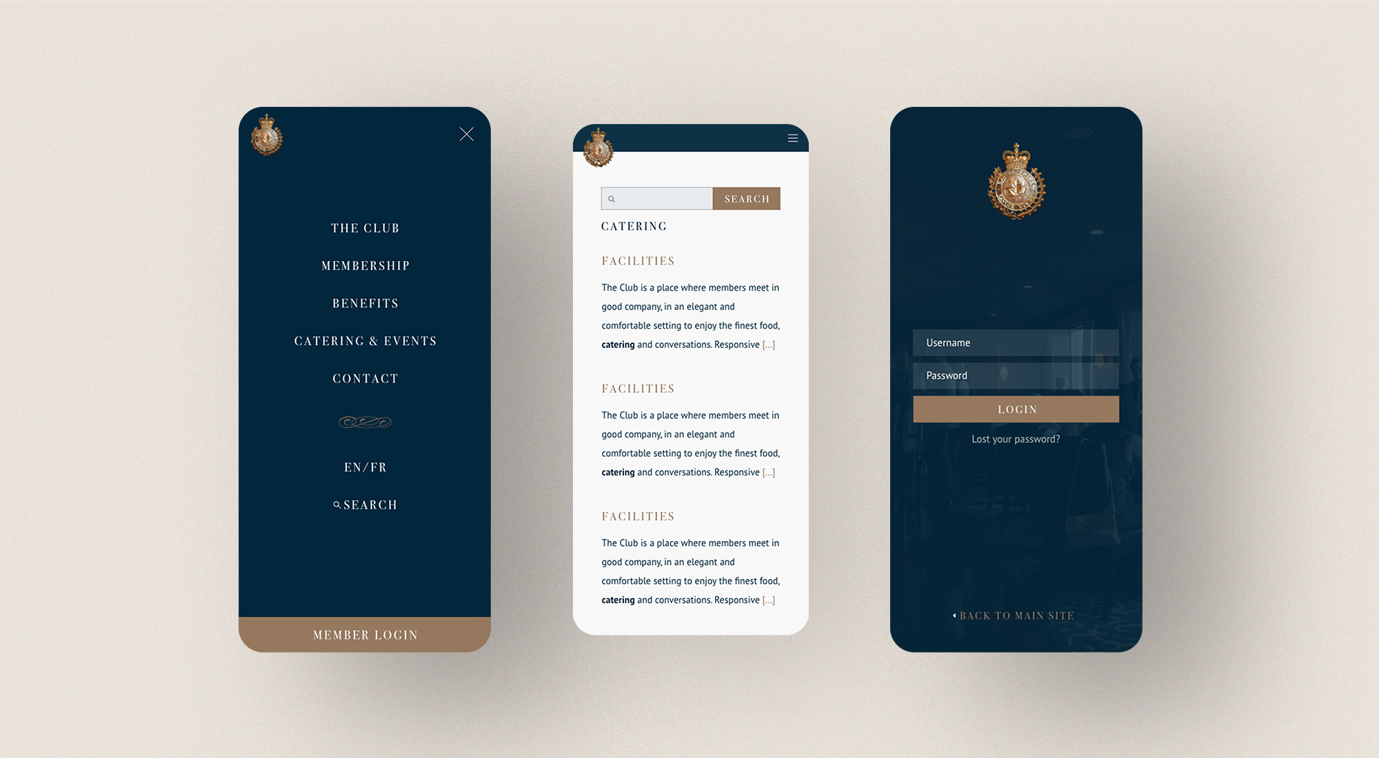 Rideau Club on Tablet