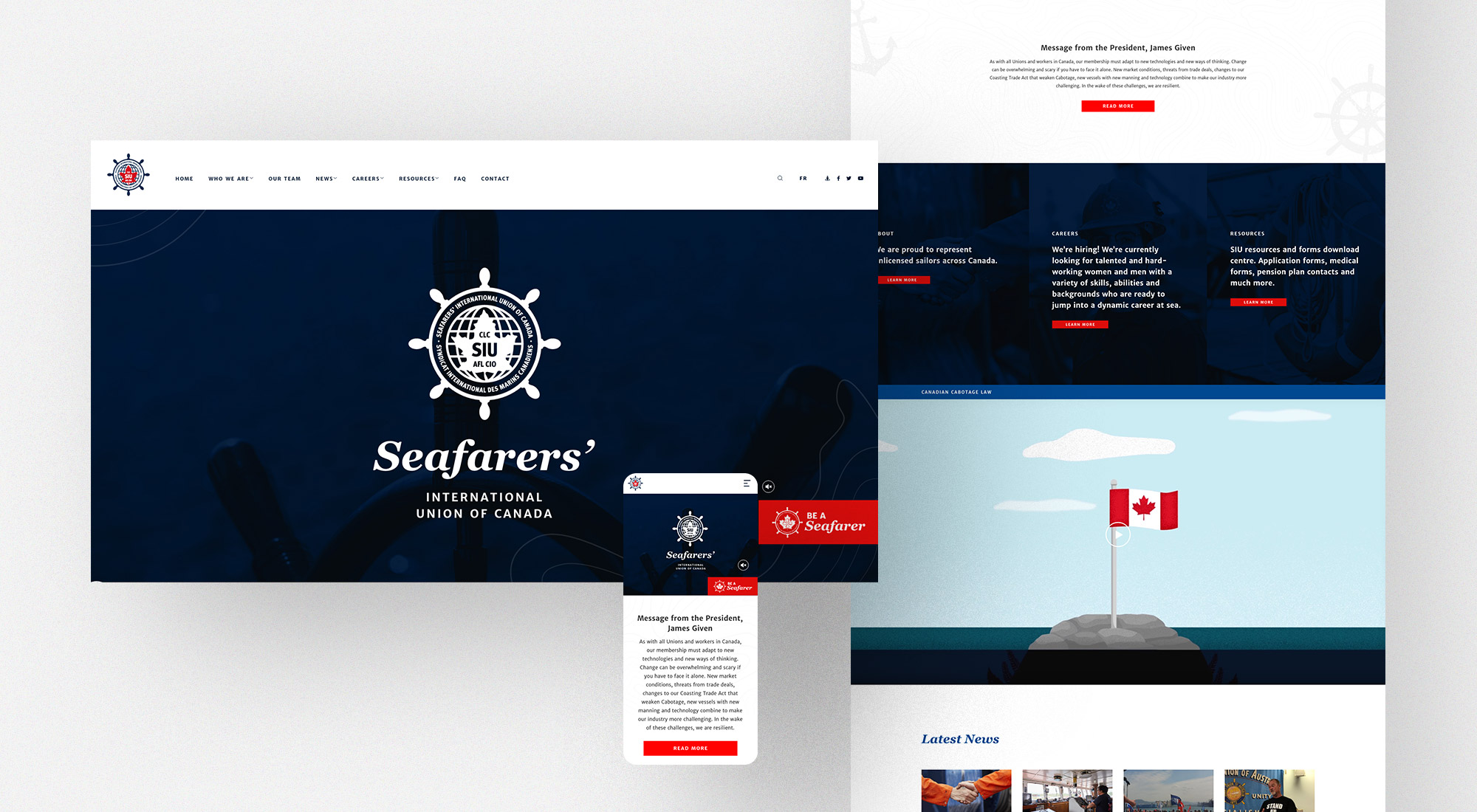 SIU Canada Website on multiple devices